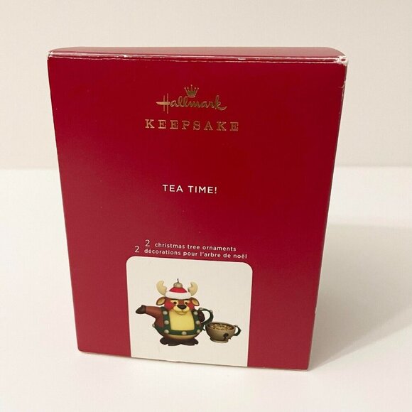 2020 Hallmark Keepsake Christmas Ornaments Tea Time Reindeer and Teapot - Picture 11 of 16
